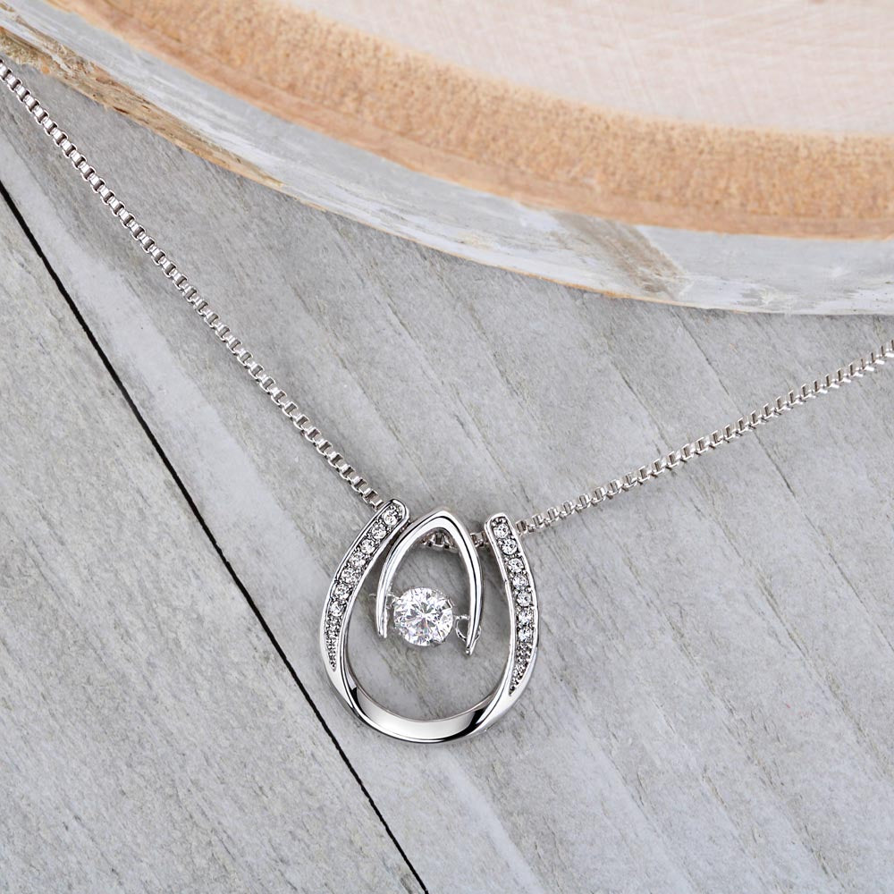 White Gold Cubic Zirconia Crystal Necklace Gift For Her Achievement