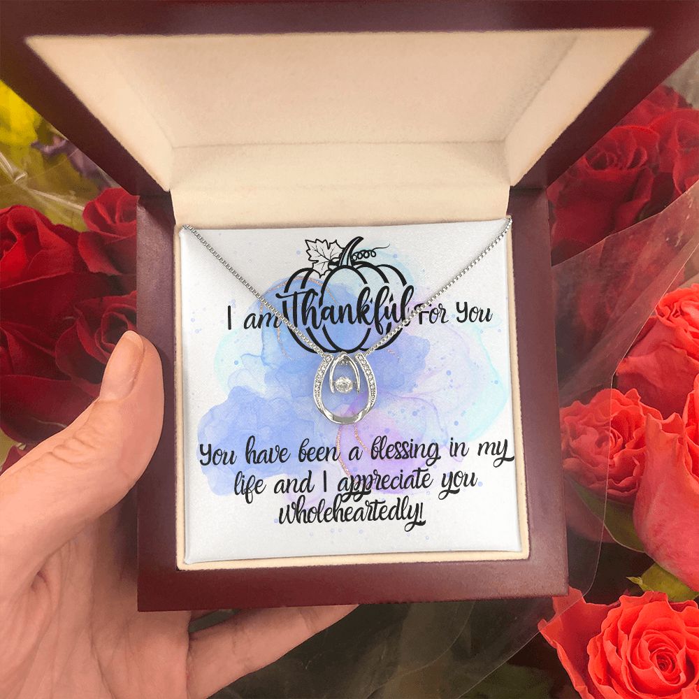 I Am Thankful For You Necklace Gift For Her