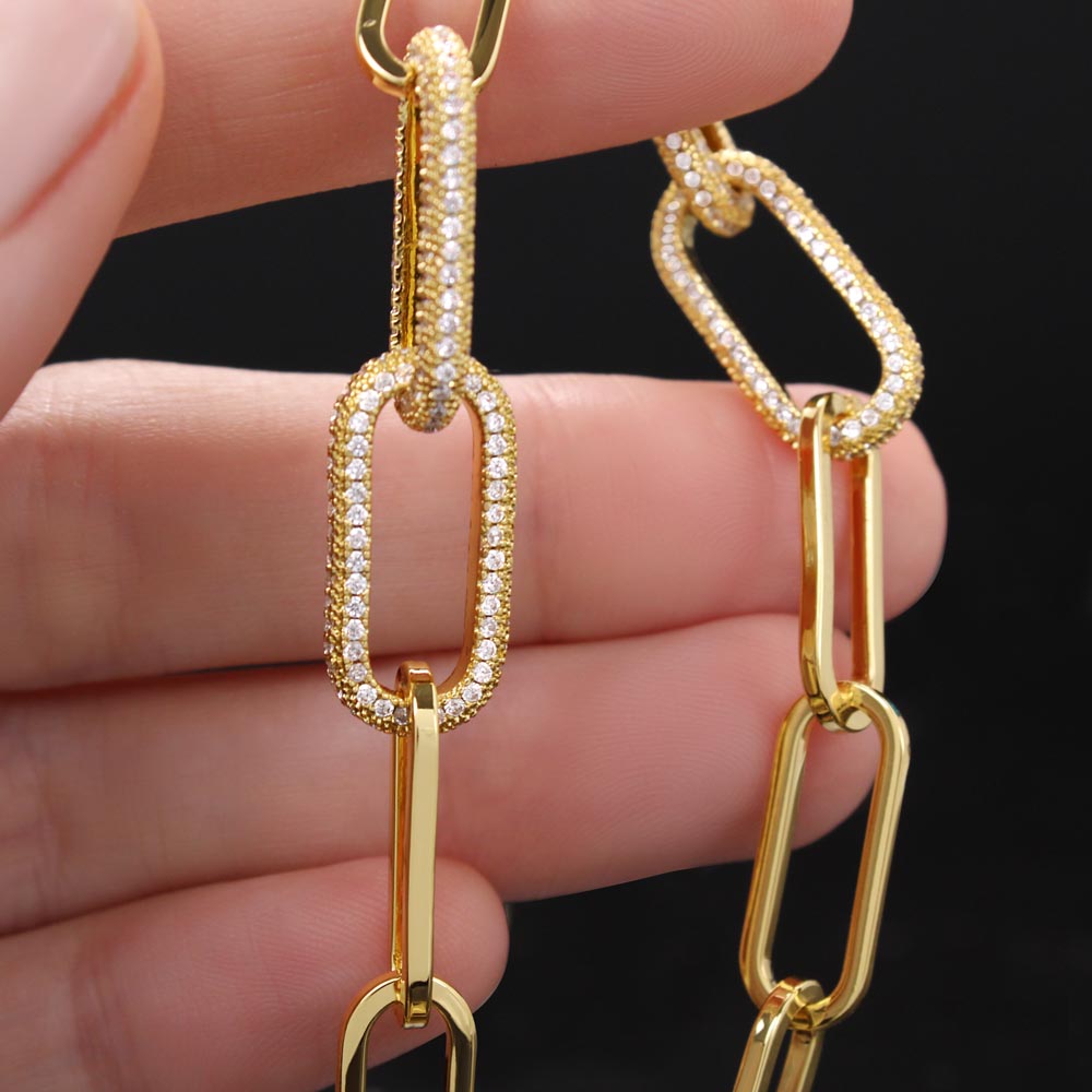 Forever Linked "I Love You" Necklace 14k White & Yellow Gold Gift For Her