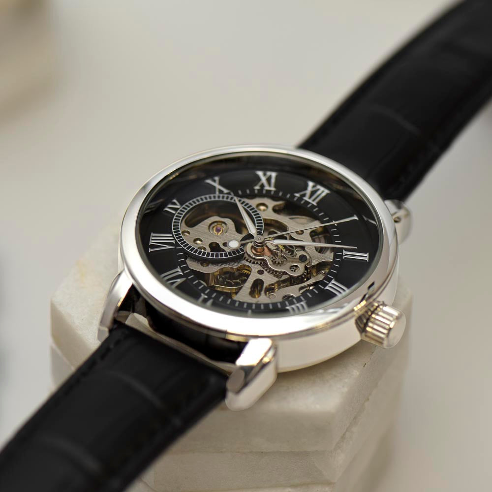 "We Love You' Men's Openwork Watch For Him