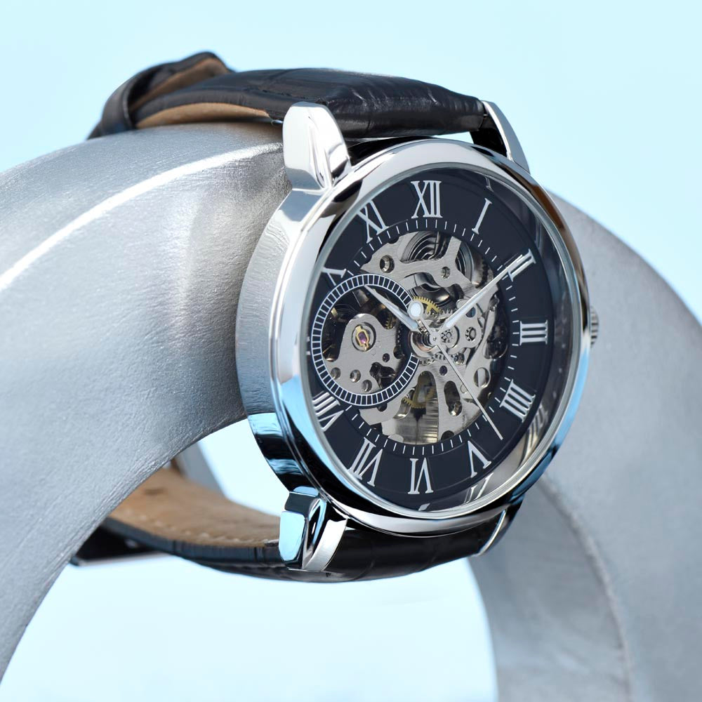 "We Love You' Men's Openwork Watch For Him
