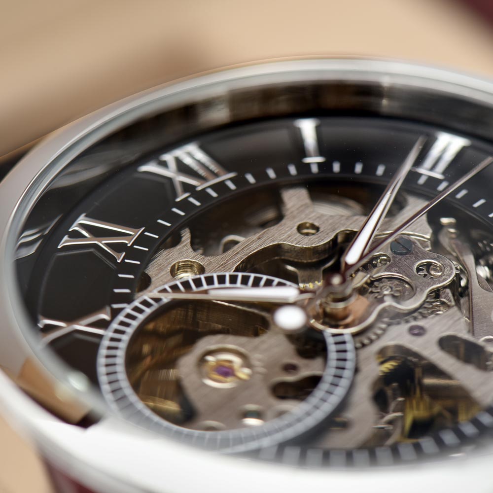 Black Openwork Watch Gift For Him