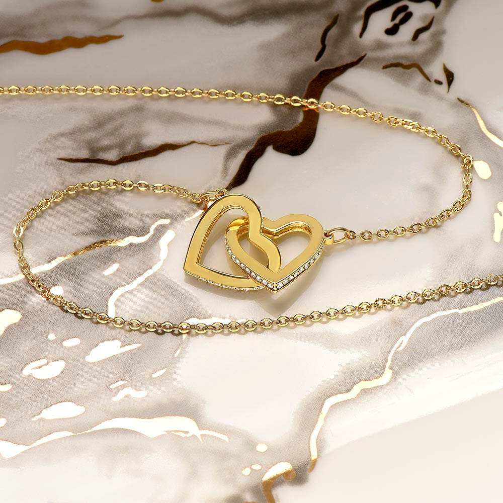 To My Bonus Mom Interlocking Hearts Necklace Gift for Step Mothers