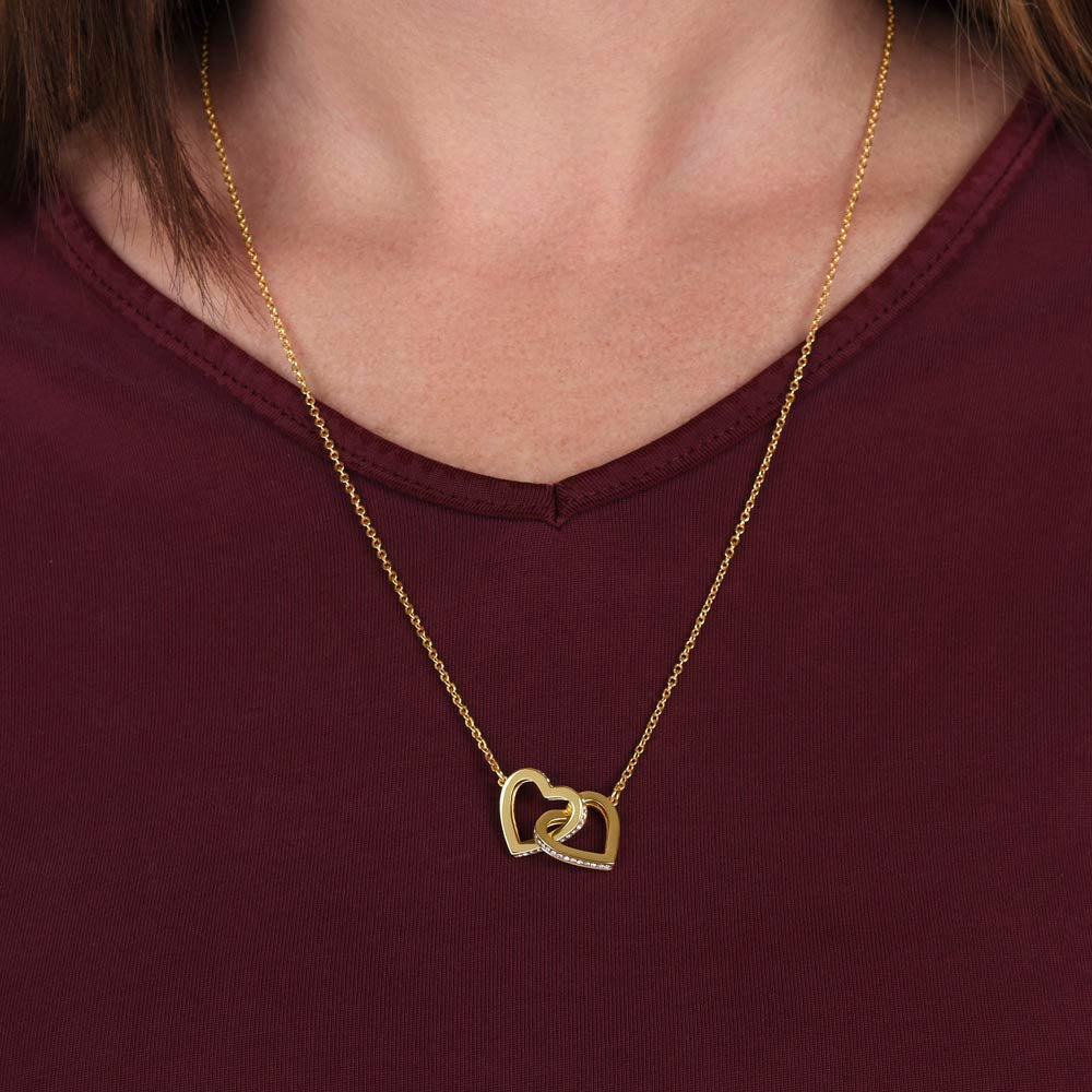 To My Bonus Mom Interlocking Hearts Necklace Gift for Step Mothers