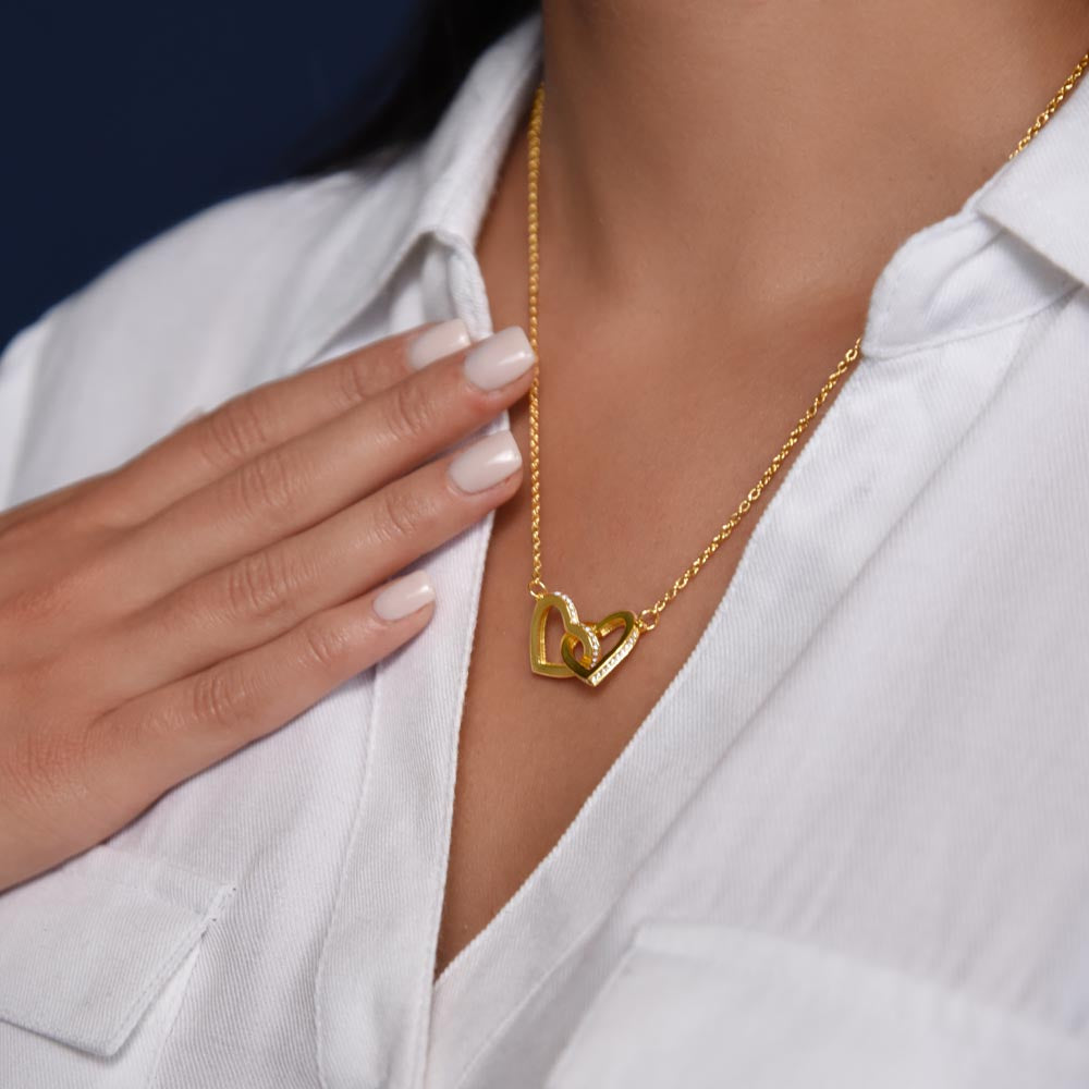 To My Bonus Mom Interlocking Hearts Necklace Gift for Step Mothers