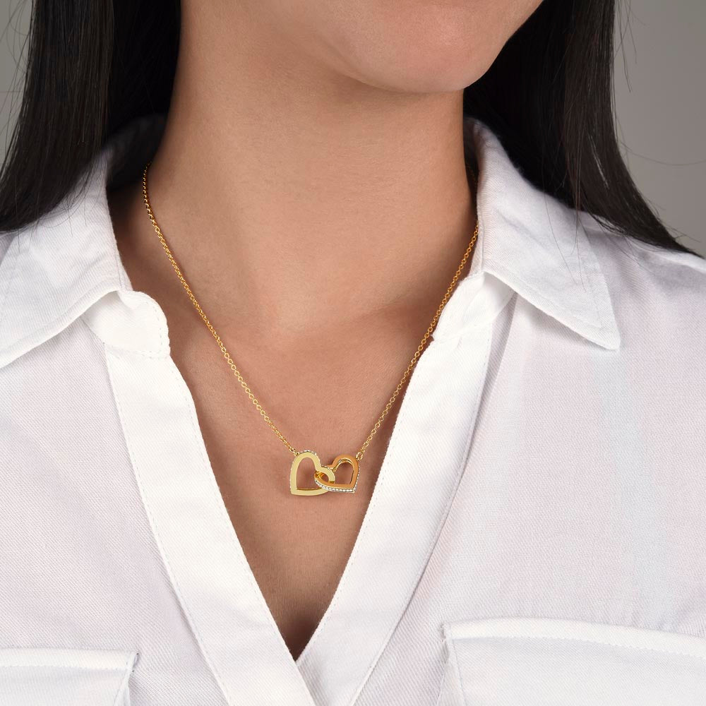 To My Bonus Mom Interlocking Hearts Necklace Gift for Step Mothers
