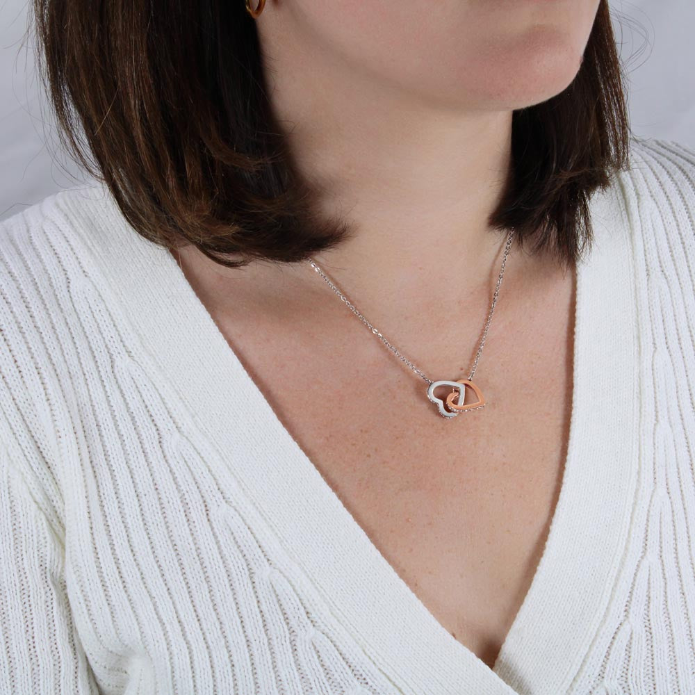 To My Bonus Mom Interlocking Hearts Necklace Gift for Step Mothers
