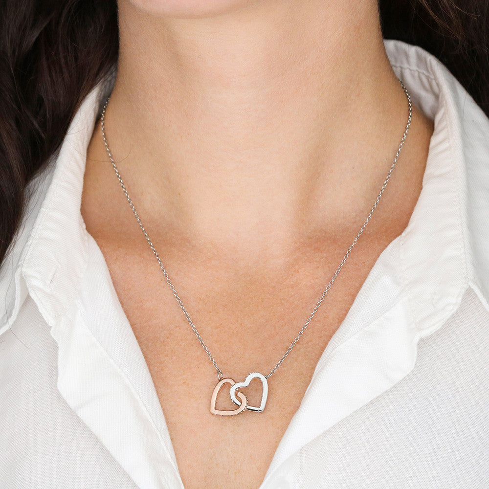 To My Bonus Mom Interlocking Hearts Necklace Gift for Step Mothers