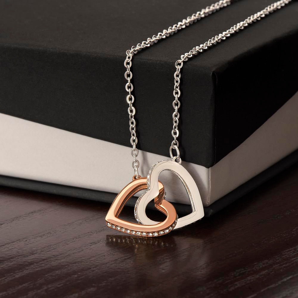 To My Bonus Mom Interlocking Hearts Necklace Gift for Step Mothers