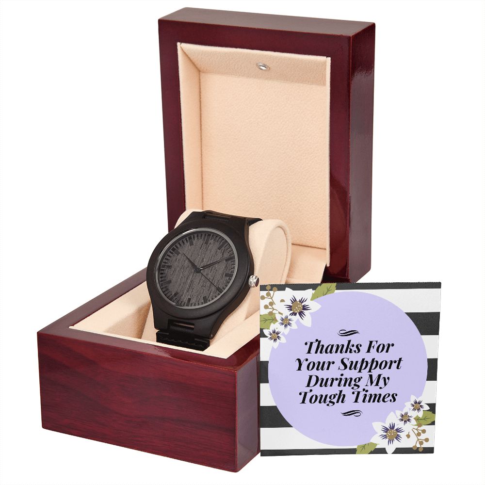 Thank You For Your Support Wooden Watch Gift For Him