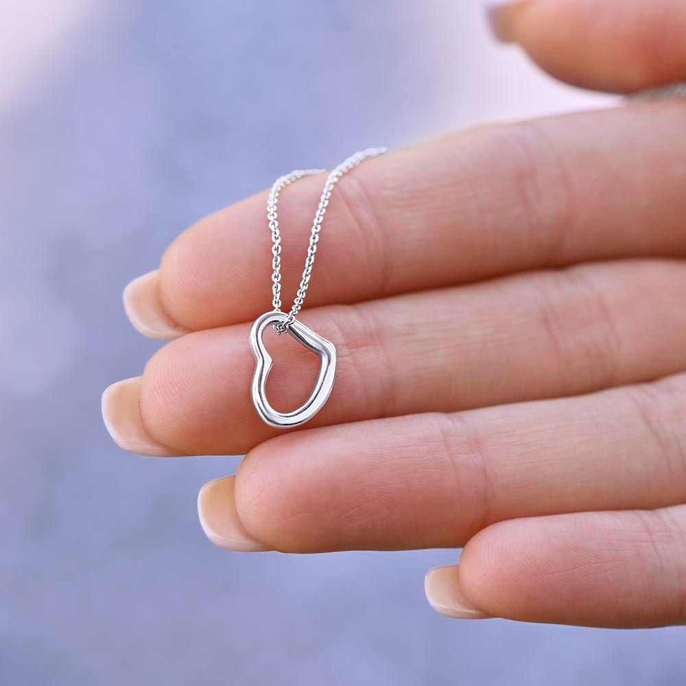 To My Most Loving Aunt Delicate Heart Necklace Gift For Her