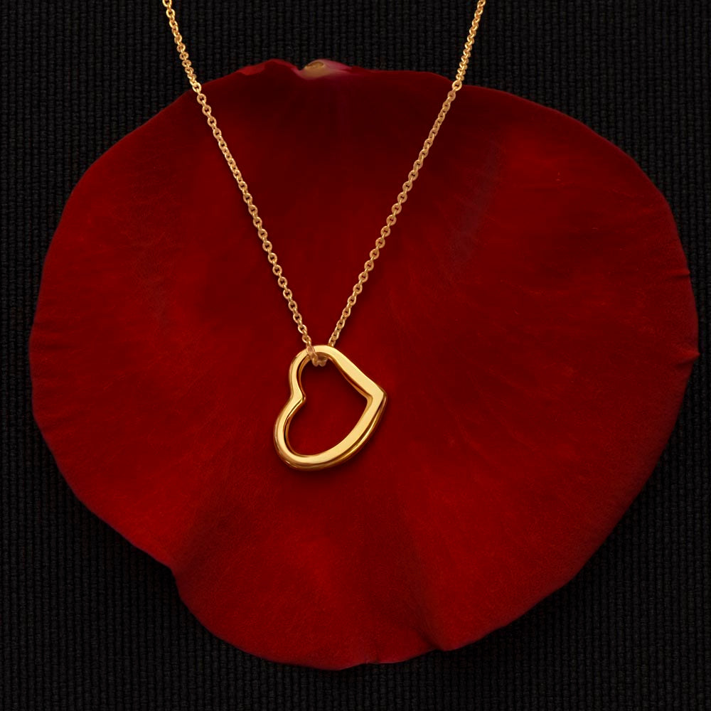 Delicate Heart Necklace Gift for Sister With Loving Note