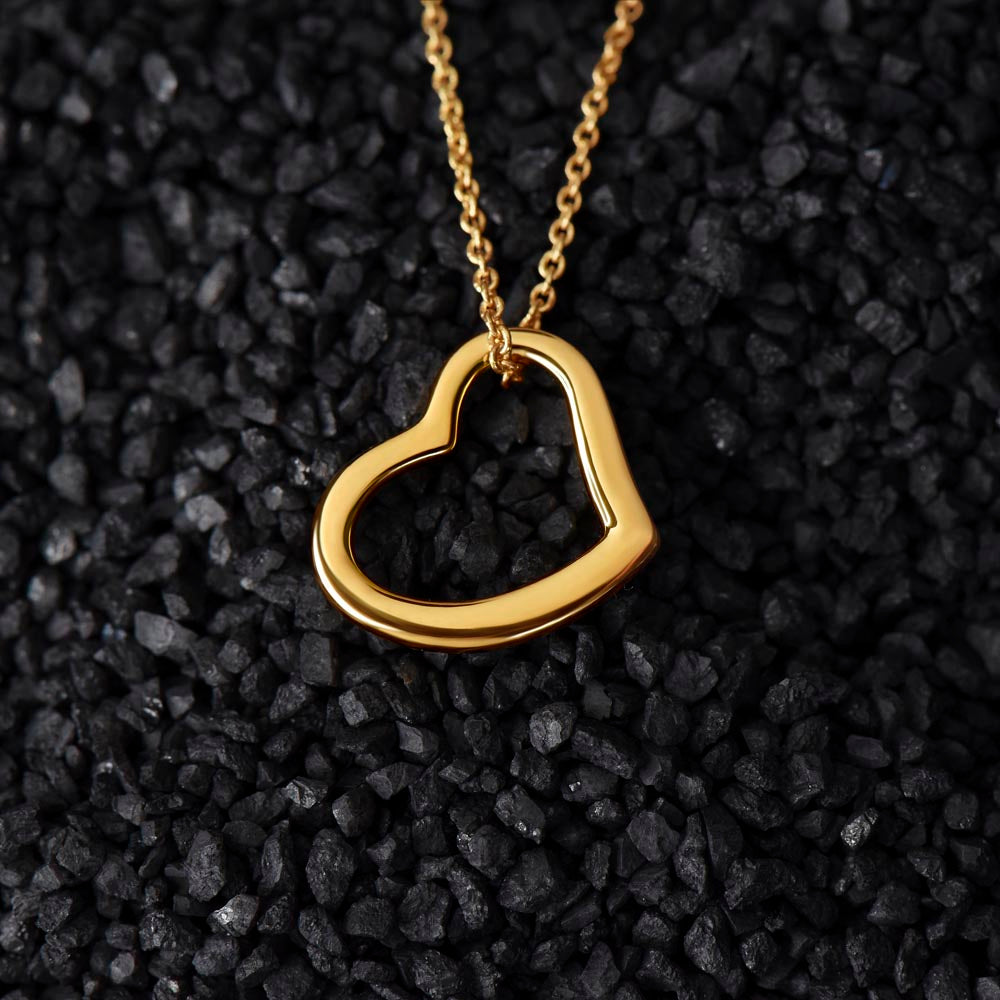 Delicate Heart Necklace Gift for Sister With Loving Note