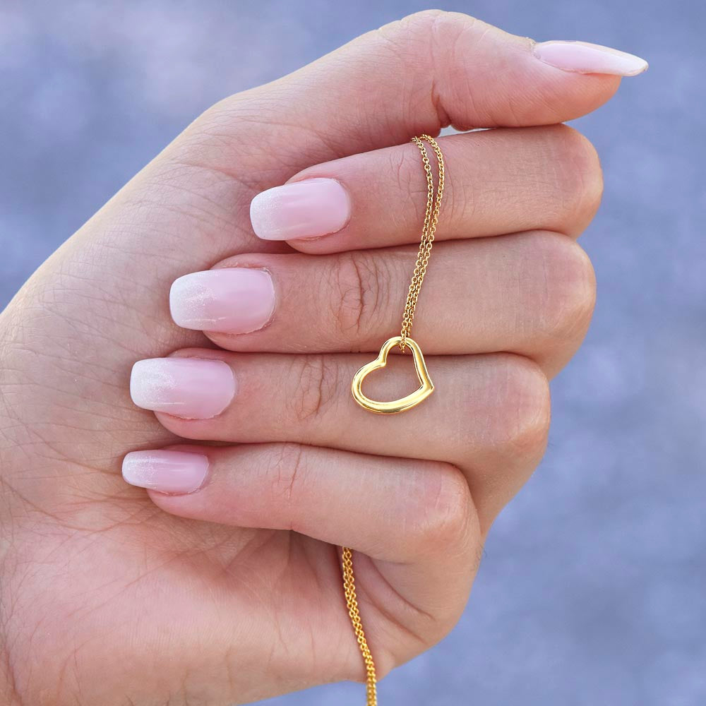 To My Most Loving Aunt Delicate Heart Necklace Gift For Her