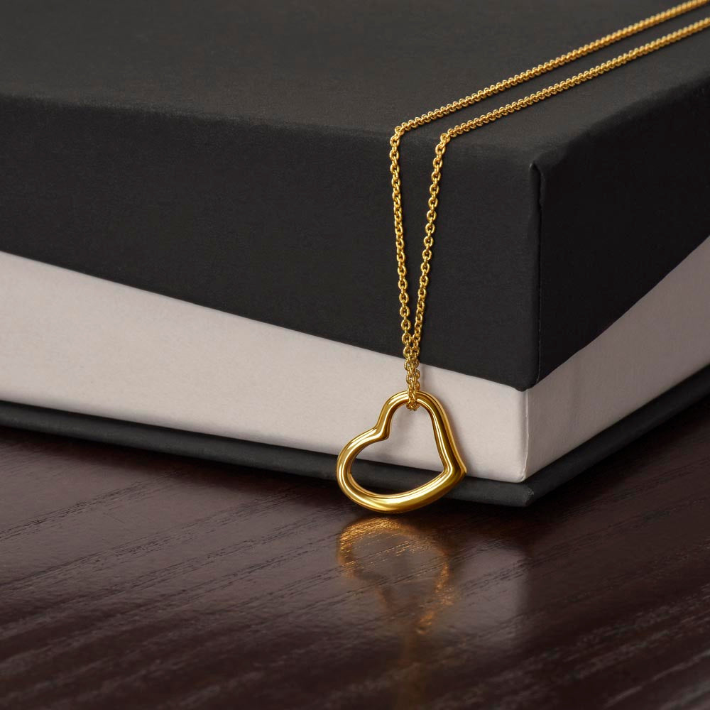 To My Most Loving Aunt Delicate Heart Necklace Gift For Her