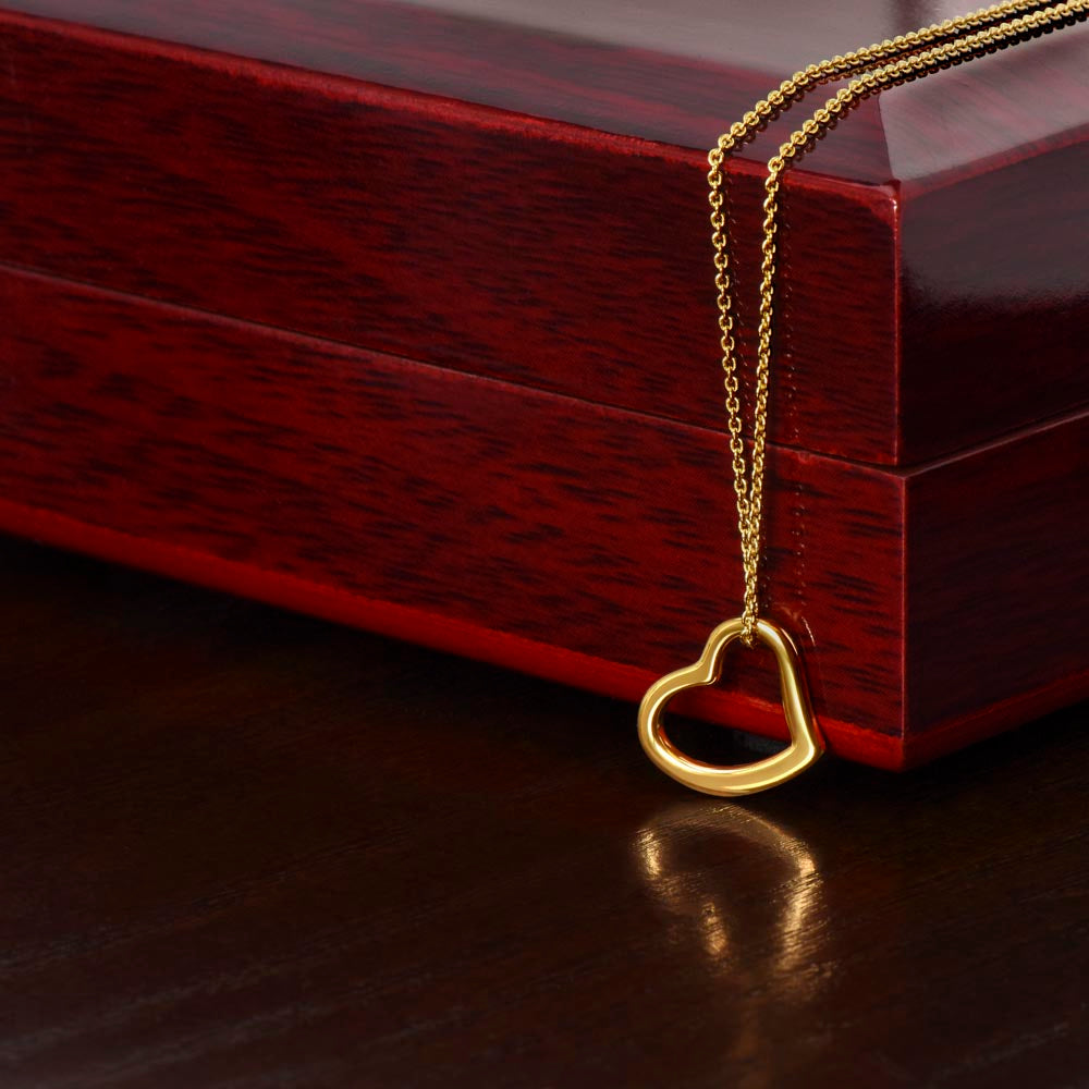 To My Most Loving Aunt Delicate Heart Necklace Gift For Her