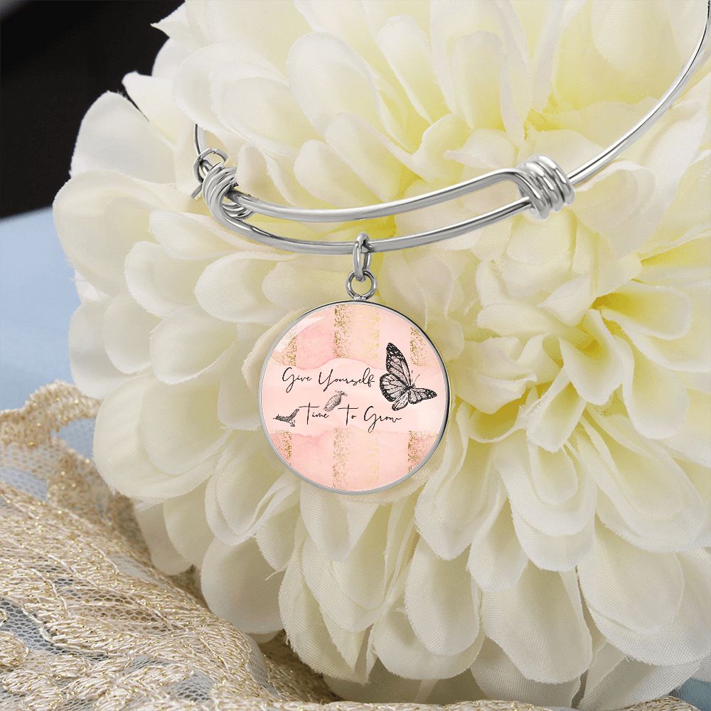 Give Yourself Time Morale Booster Circle Bangle Gift For Her